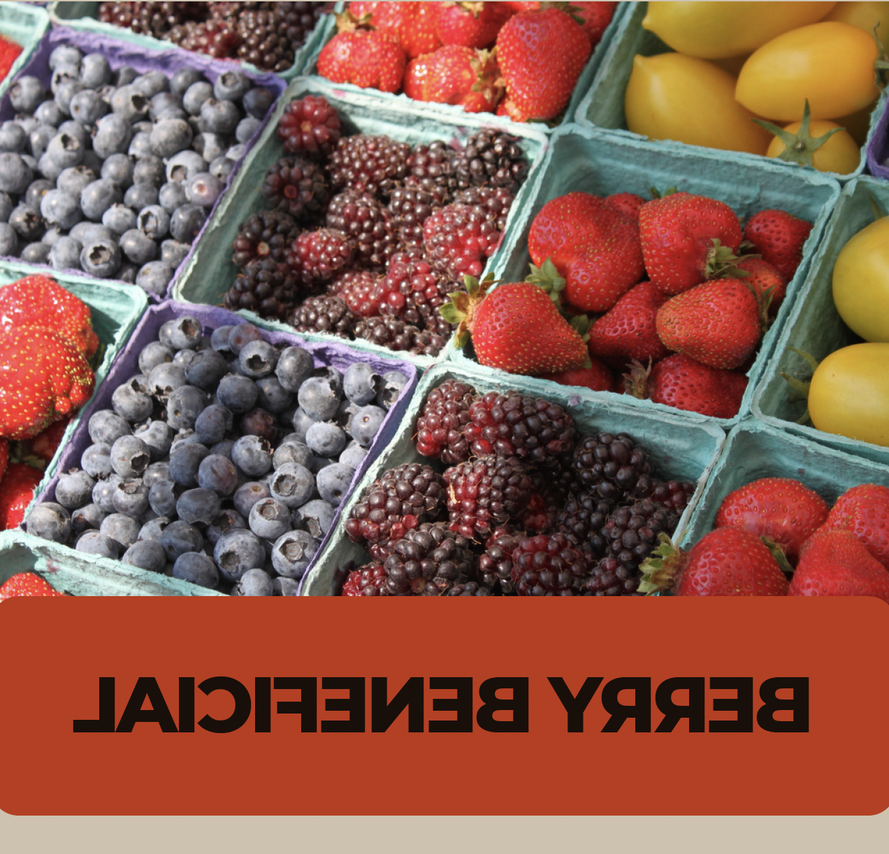 Berry Beneficial title with cartons of berries in the background